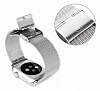 Baseus Apple Watch / Watch 2 Milanese Loop Orjinal Silver Metal Kordon (38 mm) - Resim: 3