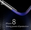 Baseus Armor iPhone X / XS Lacivert Kenarl Silikon Klf - Resim: 4