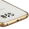 Baseus Beauty Arc Samsung i9800 Galaxy S6 Metal Bumper ereve Gold Klf - Resim: 3