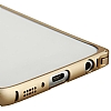 Baseus Beauty Arc Samsung i9800 Galaxy S6 Metal Bumper ereve Gold Klf - Resim: 4