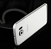 Baseus Beauty Arc Samsung i9800 Galaxy S6 Metal Bumper ereve Silver Klf - Resim: 4