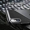 Baseus Card Pocket iPhone X / XS Silikon Kenarl Siyah Rubber Klf - Resim: 5