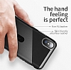 Baseus Card Pocket iPhone X / XS Silikon Kenarl Siyah Rubber Klf - Resim: 1