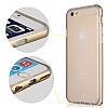 Baseus Fusion iPhone 6 Plus / 6S Plus Silver Metalik Kenarl effaf Silikon Klf - Resim: 8