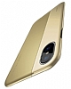 Baseus Half to Half iPhone X / XS Gold Silikon Klf - Resim: 10