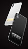 Baseus iPhone X / XS Standl Deri Grnml Beyaz Silikon Klf - Resim: 7