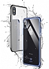 Baseus Minju Series iPhone X / XS Lacivert Kenarl effaf Rubber Klf - Resim: 1