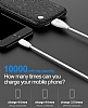 Baseus Plaid 10000 mAh Lightning + Micro USB Powerbank Beyaz Yedek Batarya - Resim: 6