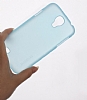 Baseus Samsung i9500 Galaxy S4 Silker Mavi Rubber Klf - Resim: 4