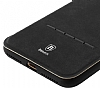 Baseus Simple iPhone 7 Plus Pencereli Manyetik Kapakl Siyah Deri Klf - Resim: 1