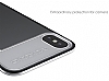 Baseus Slim Lotus iPhone X / XS Silikon Kenarl Siyah Rubber Klf - Resim: 1