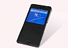 Baseus Sony Xperia Z3 Pencereli nce Kapakl Siyah Deri Klf - Resim: 4