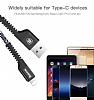 Baseus USB Type-C Krlmayan Dayankl Krmz Data Kablosu 1m - Resim: 10