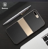 Baseus Travel Case iPhone 7 Plus / 8 Plus Ultra Koruma Dark Silver Klf - Resim: 4