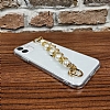Samsung Galaxy A7 2016 Beyaz ncili Gold Zincirli Klf - Resim: 2