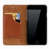 Burkley Book Folio iPhone 6 / 6S Gerek Deri Burnished Tan Rubber Klf - Resim: 1