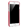 Bouletta Snap On iPhone 6 / 6S Fiesta Red Kartlkl Gerek Deri Rubber Klf - Resim: 3