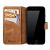 Burkley Magnetic iPhone 6 / 6S Czdanl Gerek Deri Brown Klf - Resim: 4