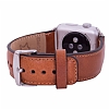 Burkley Padded Leather Apple Watch Rustic Brown Gerek Deri Kordon (42 mm) - Resim: 1