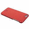 Burkley Snap On iPhone 6 / 6S Gerek Deri Creased Red Rubber Klf - Resim: 7