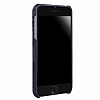 Burkley Snap-on iPhone SE / 5 / 5S Gerek Deri Rustic Black Rubber Klf - Resim: 1