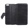 Burkley Wallet iPhone 6 / 6S Standl Kapakl Gerek Deri Rustic Black Klf - Resim: 5