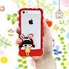 Candy House iPhone SE / 5 / 5S Kz Bumper ereve Krmz Klf - Resim: 1