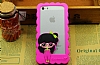 Candy House iPhone SE / 5 / 5S Kz Bumper ereve Koyu Pembe Klf - Resim: 2