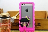 Candy House iPhone SE / 5 / 5S Kz Bumper ereve Koyu Pembe Klf - Resim: 1