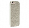 Case Mate Glam iPhone 6 / 6S Silikon Kenarl Simli Gold Rubber Klf - Resim: 2