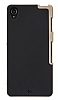 Case Mate Slim Tough Sony Xperia Z3 Gold Rubber Kenarl Siyah Silikon Klf - Resim: 1