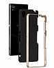 Case Mate Slim Tough Sony Xperia Z3 Gold Rubber Kenarl Siyah Silikon Klf - Resim: 2