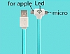 Cortrea Lightning ve Micro USB Ksa Data Kablosu Bir Arada 20cm - Resim: 2