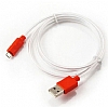 Cortrea Micro USB Krmz Led Ikl Data Kablosu 1m - Resim: 5