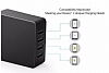 Eiroo USB 4 Port Girili Siyah Ev arj Adaptr - Resim: 1