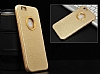 COTEetCI iPhone 6 / 6S Metal Kenarl Gold Deri Klf - Resim: 5