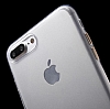 COTEetCI iPhone 7 / 8 Silver Butonlu effaf Silikon Klf - Resim: 2