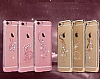 Dafoni Crystal Dream iPhone 6 / 6S Tal Kuu Rose Gold Kenarl Silikon Klf - Resim: 1