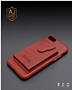 Dafoni Air Jacket iPhone 6 / 6S Czdanl Krmz Deri Klf - Resim: 6
