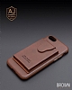 Dafoni Air Jacket iPhone 7 Plus / 8 Plus Czdanl Kahverengi Deri Klf - Resim: 5