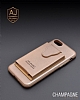 Dafoni Air Jacket iPhone 7 Plus / 8 Plus Czdanl Gold Deri Klf - Resim: 6