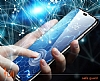 Dafoni Samsung Galaxy C5 Pro Tempered Glass Premium Full Beyaz Cam Ekran Koruyucu - Resim: 1