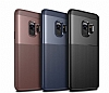 Dafoni Business Shield Samsung Galaxy S9 Kahverengi Silikon Klf - Resim: 4