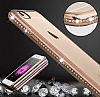 Dafoni Crystal Dream iPhone 6 / 6S Gold Tal Kenarl Silikon Klf - Resim: 1