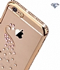 Dafoni Crystal Dream iPhone 6 / 6S Tal Ay Yldz Gold Kenarl Silikon Klf - Resim: 3