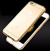 Dafoni Crystal Dream iPhone 6 Plus / 6S Plus Gold Tal Kenarl Silikon Klf - Resim: 6