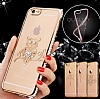 Dafoni Crystal Dream iPhone 6 Plus / 6S Plus Tal Fairy Gold Kenarl Silikon Klf - Resim: 4
