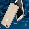 Dafoni Crystal Dream iPhone 7 Plus / 8 Plus Tal Rose Gold Silikon Klf - Resim: 1