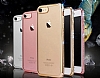 Dafoni Crystal Dream iPhone 7 Plus / 8 Plus Tal Rose Gold Silikon Klf - Resim: 4