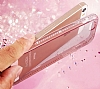 Dafoni Crystal Dream iPhone SE / 5 / 5S Tal Pembe Silikon Klf - Resim: 6